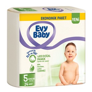 Evy Baby Bebek Bezi 5 Beden Junior 24 Adet 11-18 Kg