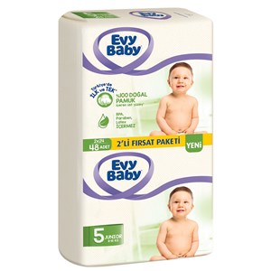 Evy Baby Bebek Bezi 5 Beden Junior 2'li Paket 48 Adet