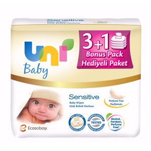 Uni Baby Sensitive Islak Havlu 3'lü Paket 168 Yaprak