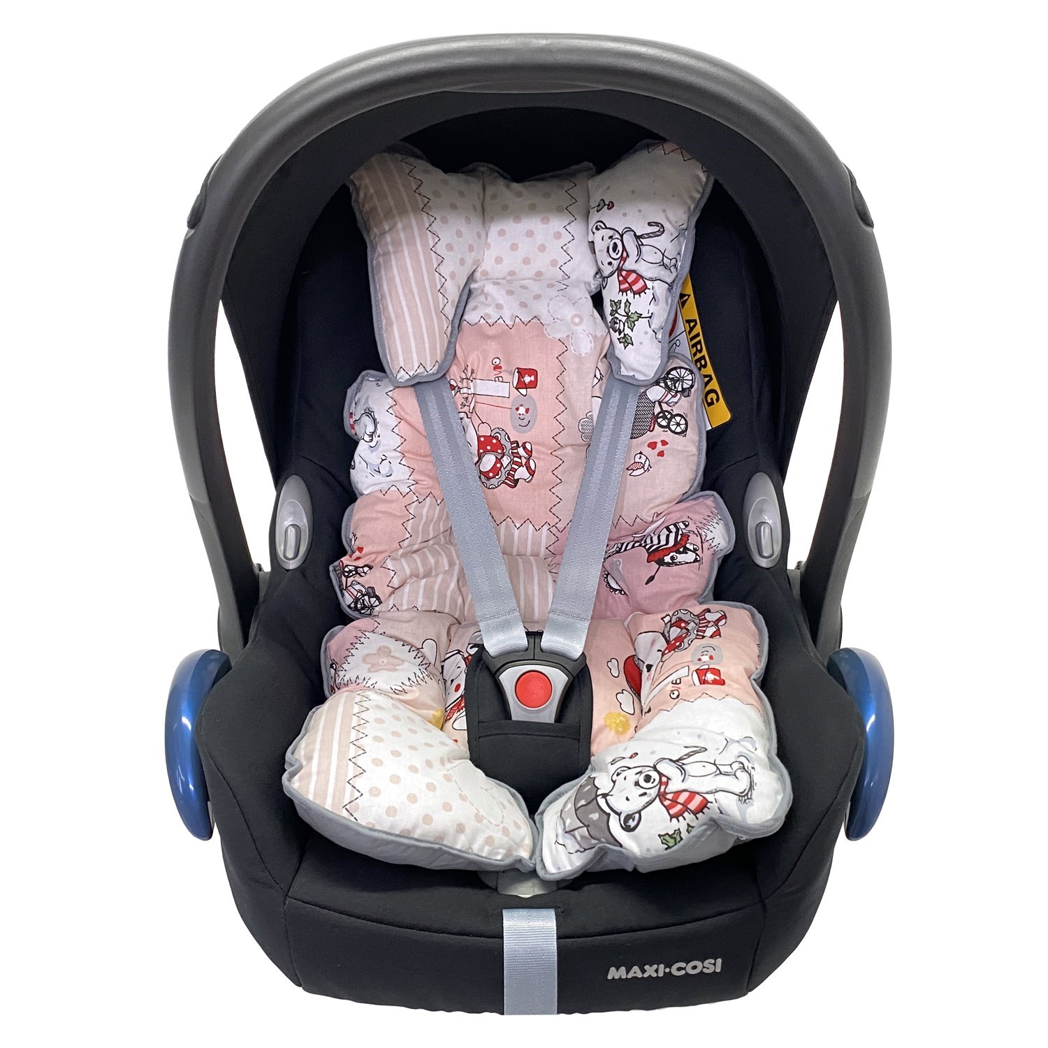 Ezh Puset ve Oto Koltuğu Minderi P1010 Gri-Pembe