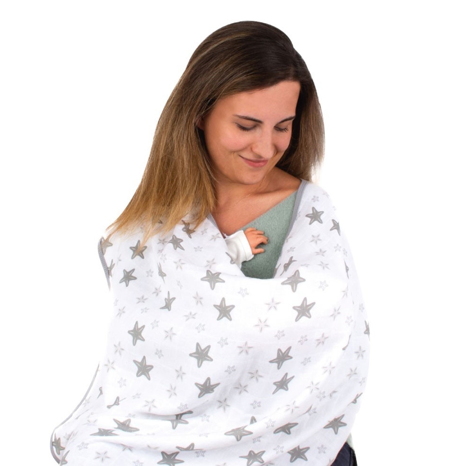 Sevi Bebe Çok Fonksiyonlu Organik Müslin Örtü 488 Gri